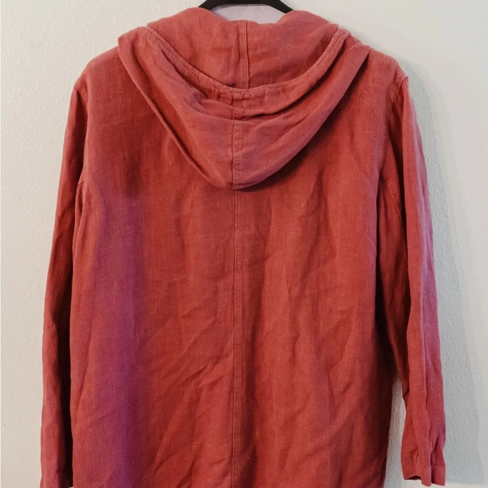 Chico's Crimson Hooded Jacket - Picture 3 of 3